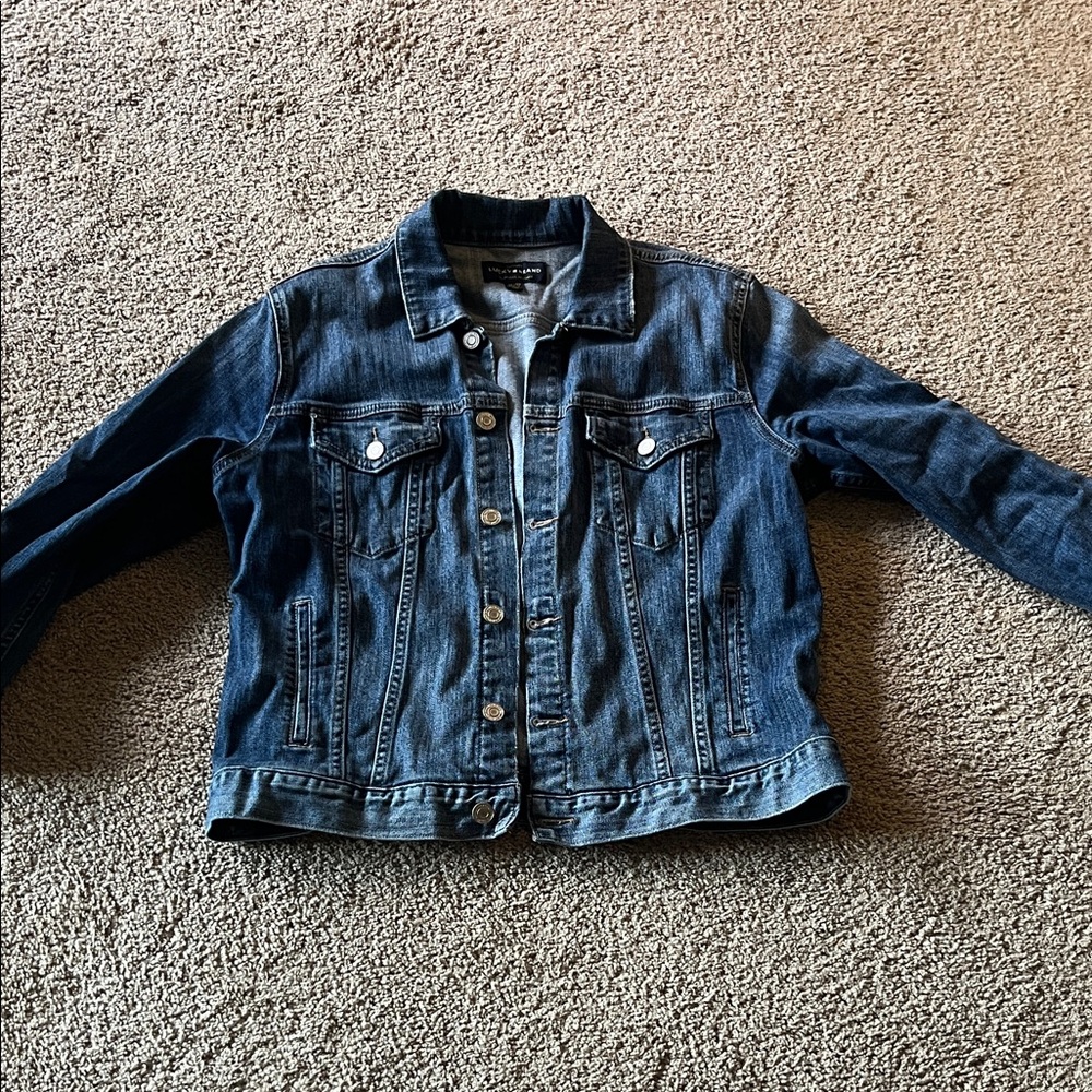 Lucky Brand Blue Denim Jacket with Contrast Stitching